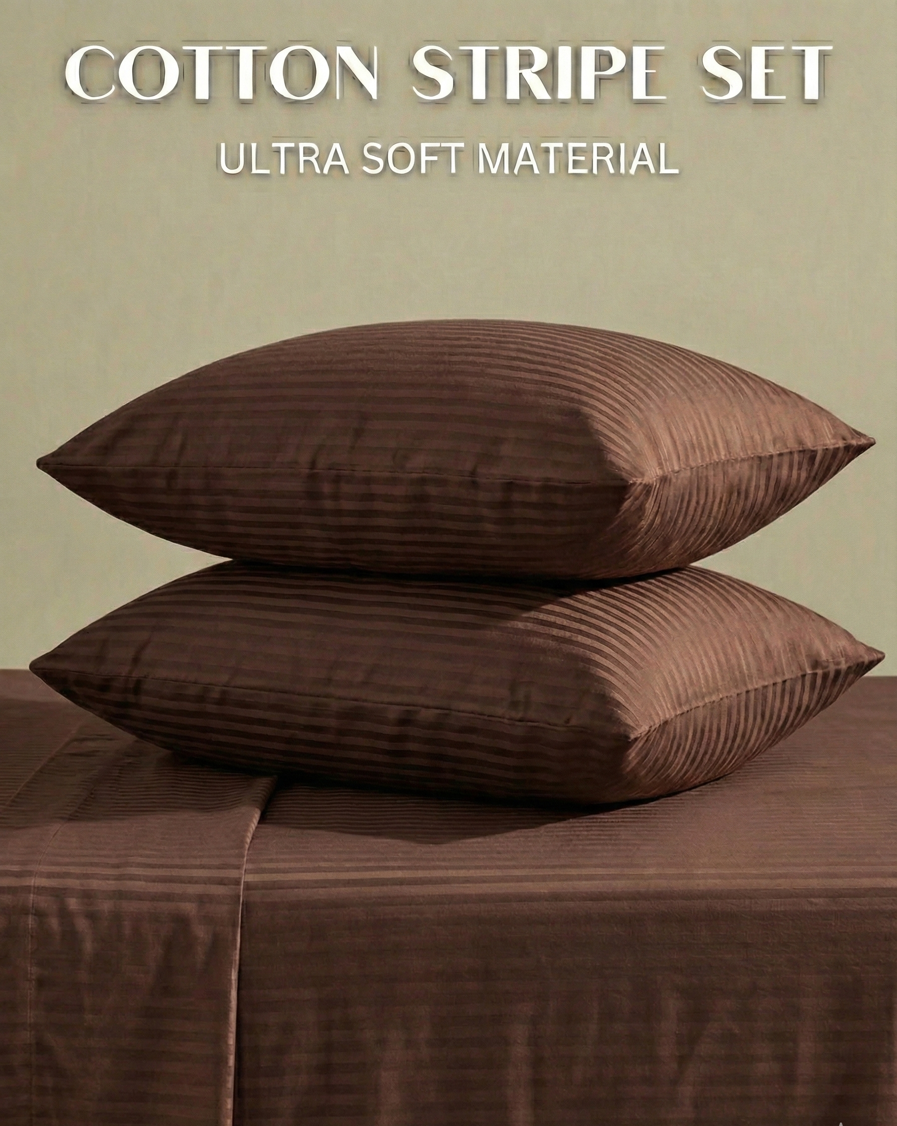 Brown Stripe Cotton | Plain