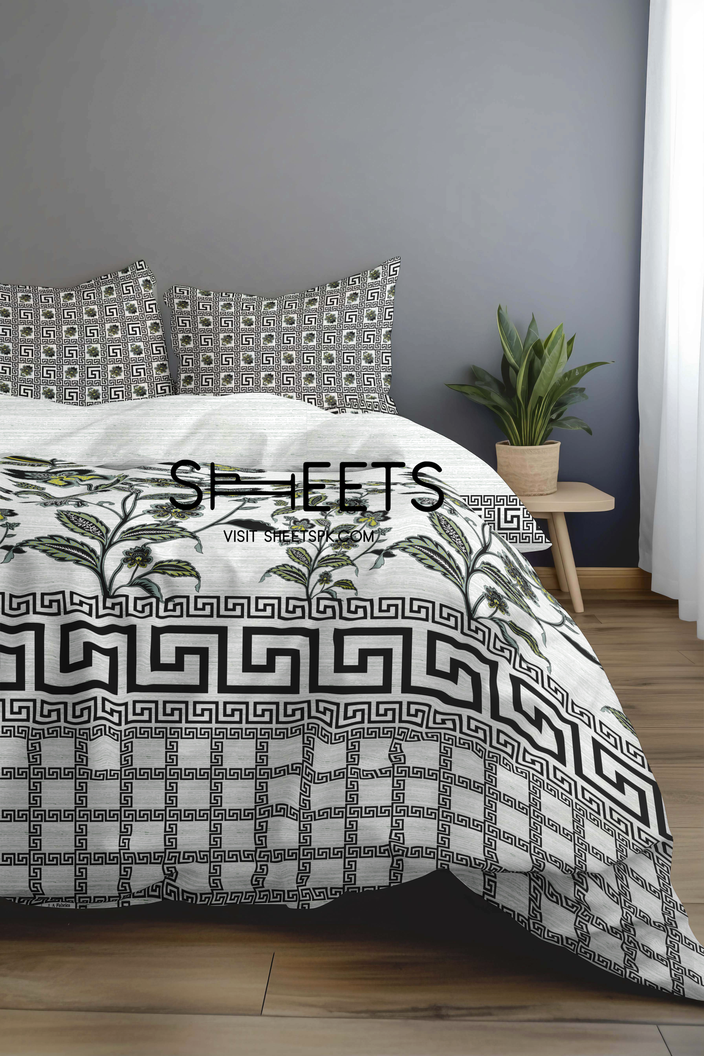 LV GREY DUVET COVER SET